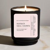 Point Mama Melt Down | Funny Candle Quadratischer Aufkleber