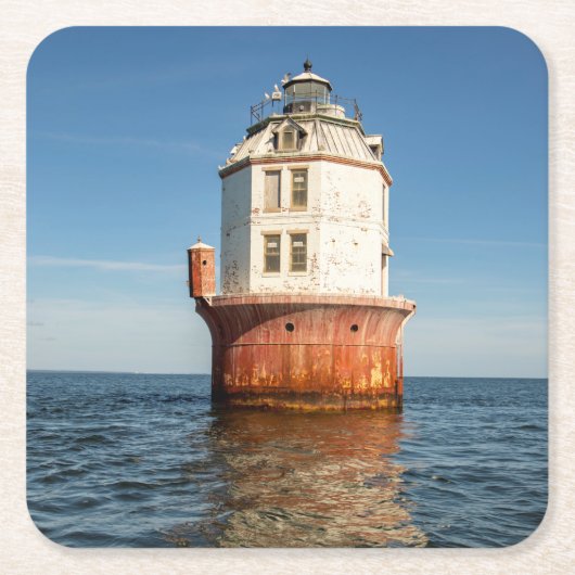 Point No Point Leuchtturm Rechteckiger Pappuntersetzer (Vorderseite)