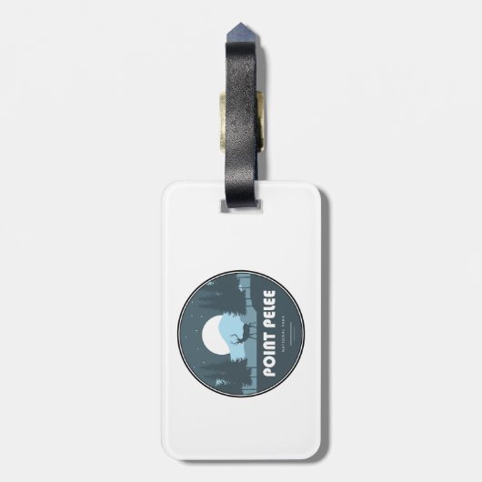 Point Pelee Nationalpark Deer Gepäckanhänger (Rückseite vertikal)