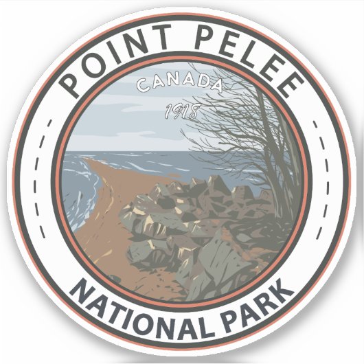 Point Pelee Nationalpark Reisen Vintag Aufkleber (Vorderseite)