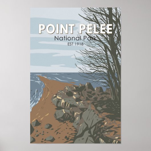 Point Pelee Nationalpark Reisen Vintag Poster (Vorne)