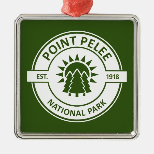Point Pelee Nationalpark Sun Trees Ornament Aus Metall (Vorne)