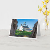 Point Pinos LIghthouse Grußkarte Karte (Gelbe Blume)
