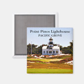 Point Pinos Lighthouse, Kalifornien Magnet (Vorderseite/Rückseite)
