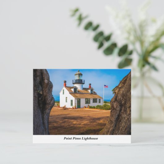 Point Pinos Lighthouse Postkarte (Stehend Vorderseite)
