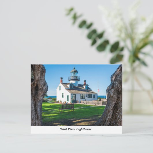Point Pinos Lighthouse Postkarte (Stehend Vorderseite)