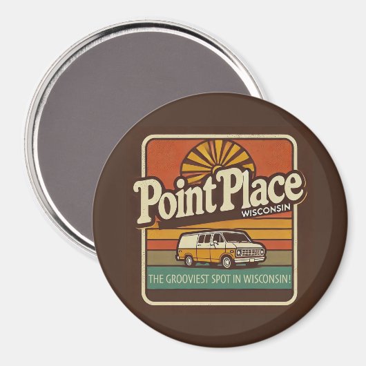 Point Place Wisconsin Magnet (Vorderseite/Rückseite)