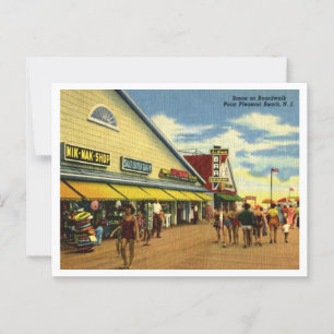 Point Pleasant Beach Boardwalk der 40er Jahre Postkarte