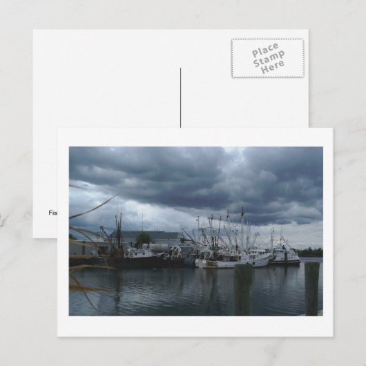 Point Pleasant Beach Fishing Boote Postkarte (Vorne/Hinten)