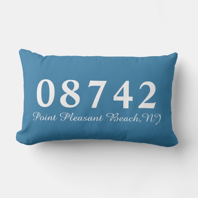 Point Pleasant Beach NJ 08742 Pillow, Realtor Gift Lendenkissen (Vorderseite)