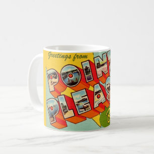 Point Pleasant Beach NJ Greetings Map Kaffeetasse