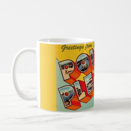 Point Pleasant Beach NJ Greetings Map Kaffeetasse (Links)