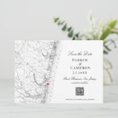 Point Pleasant New Jersey Karte Elegante Wedding (Stehend Vorderseite)