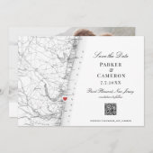 Point Pleasant New Jersey Karte Elegante Wedding (Vorne/Hinten)