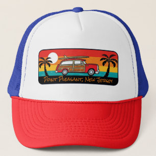 Point Pleasant, New Jersey Woody Trucker Hat Truckerkappe
