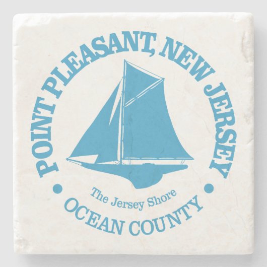 Point Pleasant NJ (sloop) Steinuntersetzer (Vorderseite)