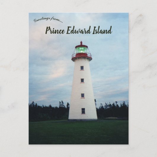 Point Prim Leuchtturm PEI Kanada Postkarte (Vorderseite)