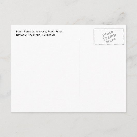 Point Reyes Light, Point Reyes National Seashore Postkarte (Rückseite)