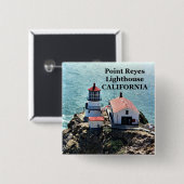 Point Reyes Lighthouse, California Button (Vorne & Hinten)