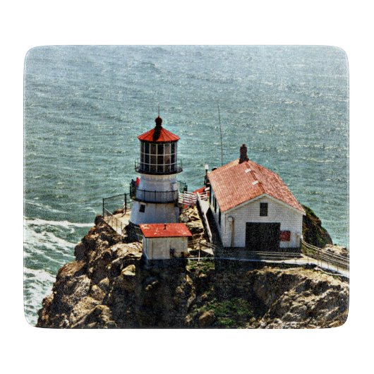 Point Reyes Lighthouse, California Cutting Board Schneidebrett (Vorderseite)