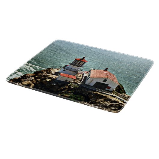 Point Reyes Lighthouse, California Cutting Board Schneidebrett (Ecke)