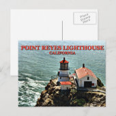 Point Reyes Lighthouse, California Postcard Postkarte (Vorne/Hinten)