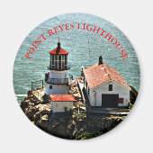 Point Reyes Lighthouse, California Round Magnet (Vorne)