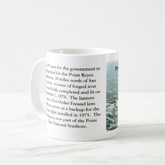 Point Reyes Lighthouse, California Tasse (Vorderseite Links)