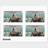 Point Reyes Lighthouse, Kalifornien Rechteckiger Aufkleber (Blatt)