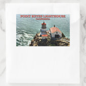 Point Reyes Lighthouse, Kalifornien Rechteckiger Aufkleber (Tasche)