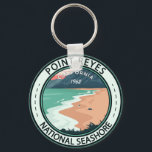Point Reyes National Seashore California Abzeichen Schlüsselanhänger<br><div class="desc">Point Reyes National Seashore Illustration in einem Abzeichen Stil Kreis.</div>