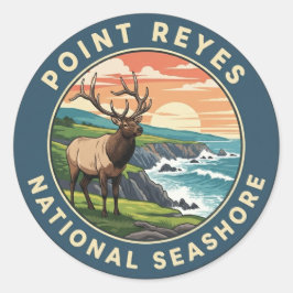 Point Reyes National Seashore California Magnet Runder Aufkleber
