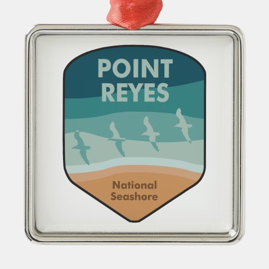 Point Reyes National Seashore California Seaguls Ornament Aus Metall (Vorne)