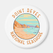Point Reyes National Seashore Distressed Circle Magnet (Vorne)