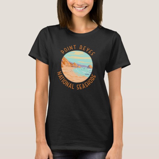 Point Reyes National Seashore Distressed Circle T-Shirt (Vorderseite)