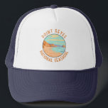 Point Reyes National Seashore Distressed Circle Truckerkappe<br><div class="desc">Point Reyes National Seashore Illustrationsvektordesign. Es handelt sich um eine ausgedehnte geschützte Küstenlinie im Landkreis Marin in Nordkalifornien.</div>