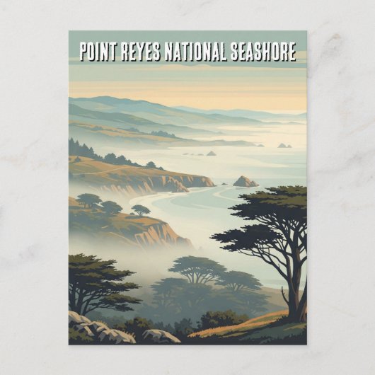 Point Reyes National Seashore Mist Postkarte (Vorderseite)