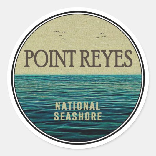 Point Reyes National Seashore Ozeane Vögel Runder Aufkleber (Vorderseite)