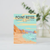 Point Reyes National Seashore Vintag Postkarte (Stehend Vorderseite)