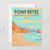 Point Reyes National Seashore Vintag Postkarte (Vorne/Hinten)