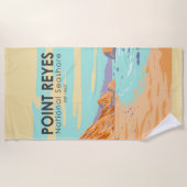 Point Reyes National Seashore Vintag Strandtuch (Vorderseite)