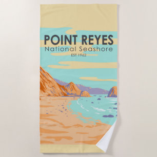Point Reyes National Seashore Vintag Strandtuch