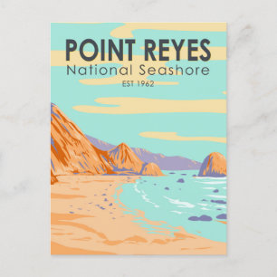 Point Reyes National Seashore Vintage auf Deutsch Postkarte