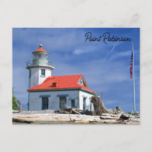 Point Robinson Leuchtturm Vashon Island Washington Postkarte