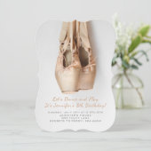 Point Shoes Geburtstagseinladungen Einladung (Stehend Vorderseite)