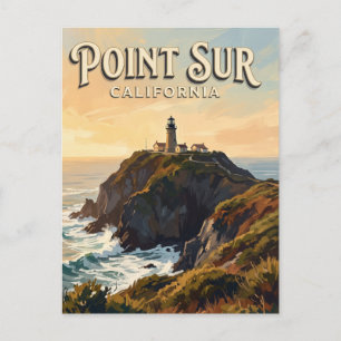 Point Sur Leuchtturm Kalifornien Postkarte