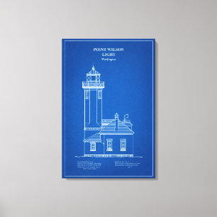 Point Wilson Leuchtturm - Washington – AD Leinwanddruck