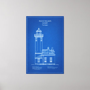 Point Wilson Lighthouse - Washington - AD Leinwanddruck
