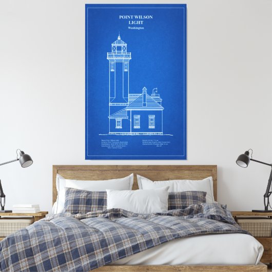 Point Wilson Lighthouse - Washington - AD Leinwanddruck (Insitu (Schlafzimmer))