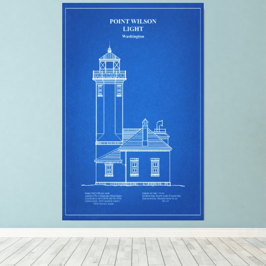 Point Wilson Lighthouse - Washington - AD Leinwanddruck (Insitu (Holzboden))